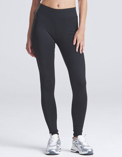 Damen Leggings Strass Schriftzug