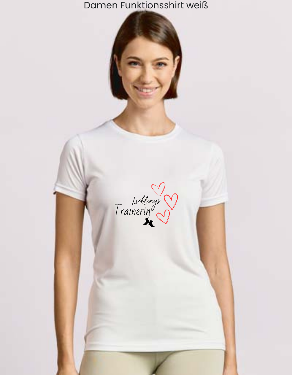 Damen T-Shirt Druck "Lieblingstrainerin"