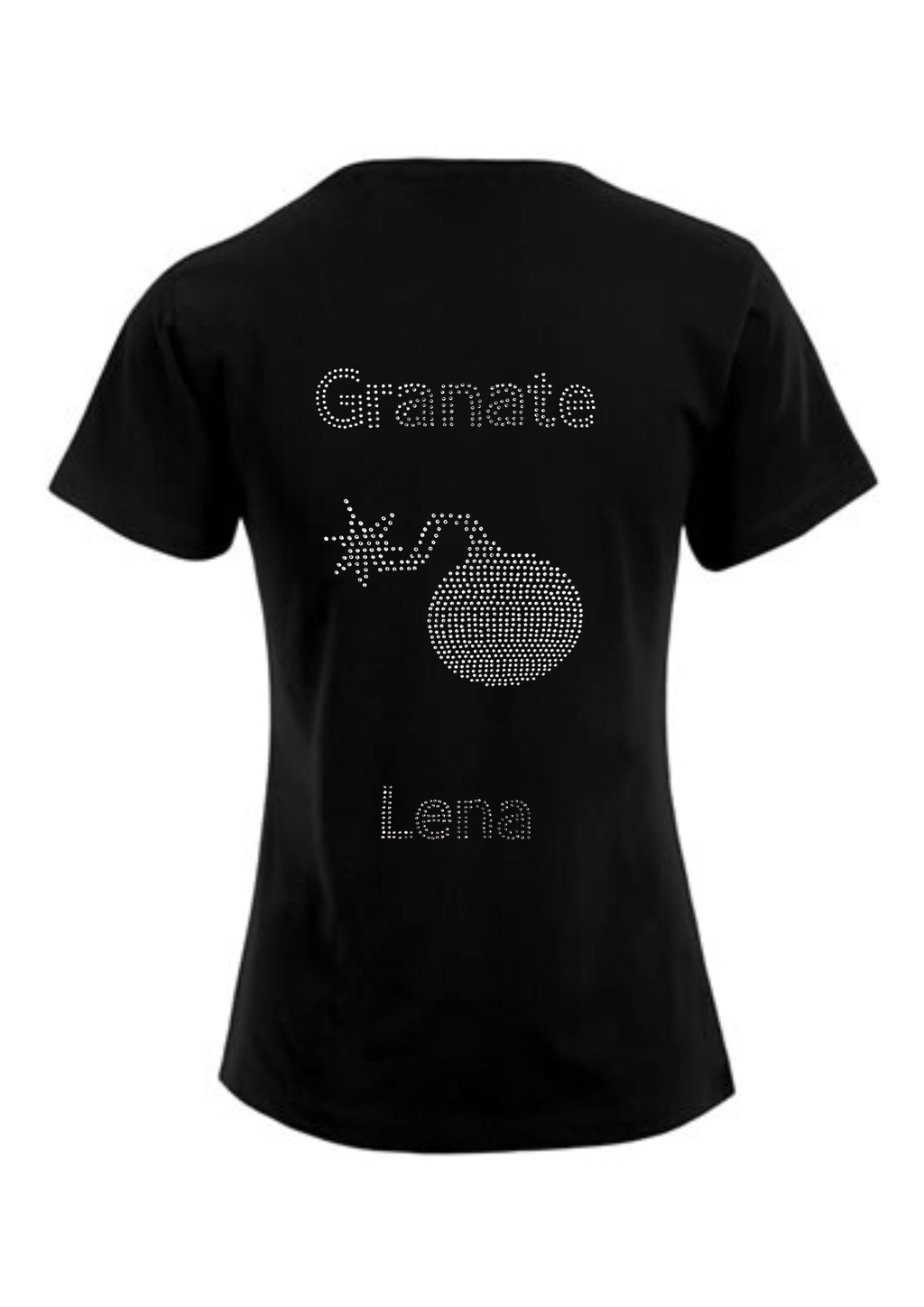 Damen T-Shirt Strass "Granate"