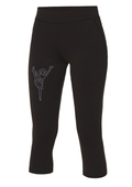 Damen Capri Leggings Strass Figur