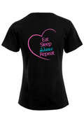 Damen T-Shirt / Funktionshirt / Top  Druck "Eat Sleep Dance Repeat"