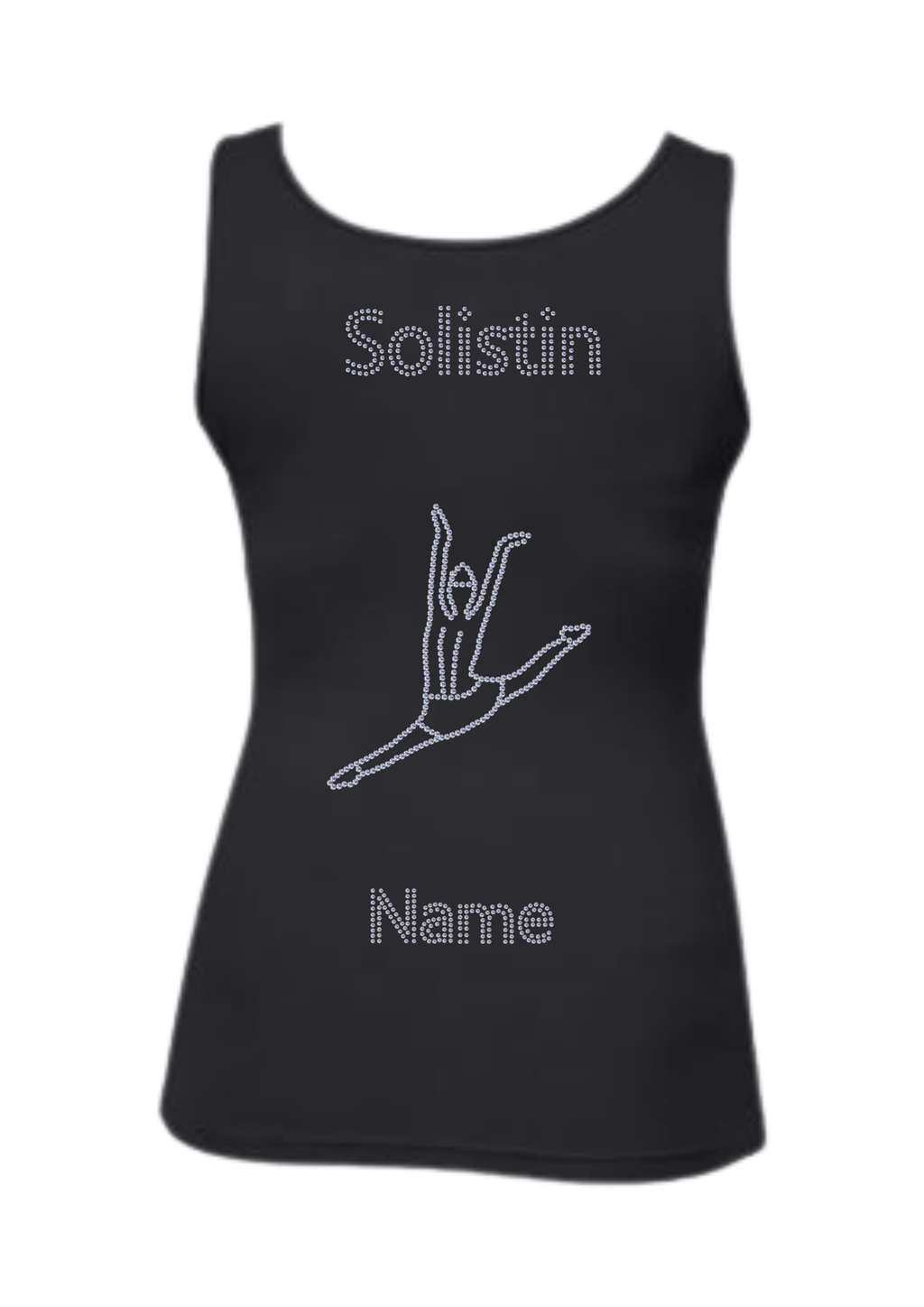 Damen Tank Top Strass "Solistin"