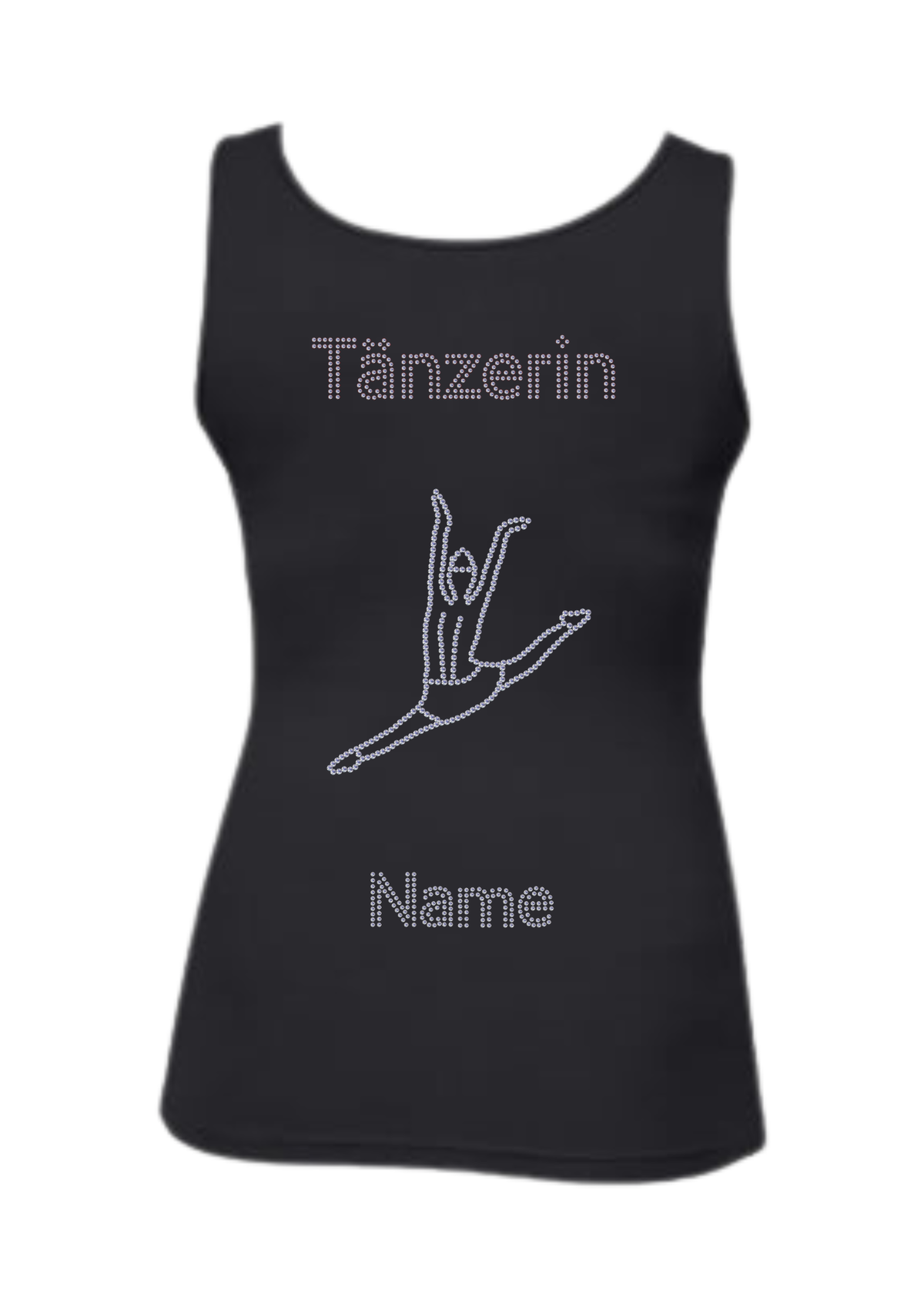 Damen Tank Top Strass "Tänzerin"