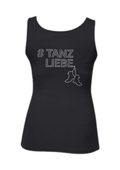 Damen Tank Top Strass "#TANZLIEBE"