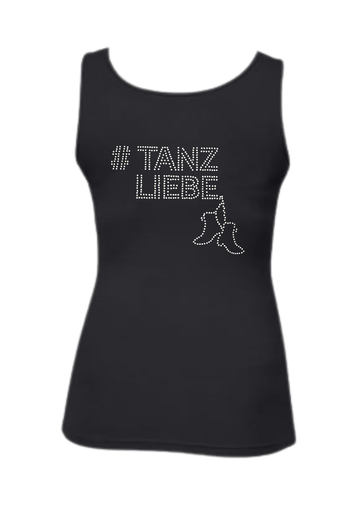 Damen Tank Top Strass "#TANZLIEBE"