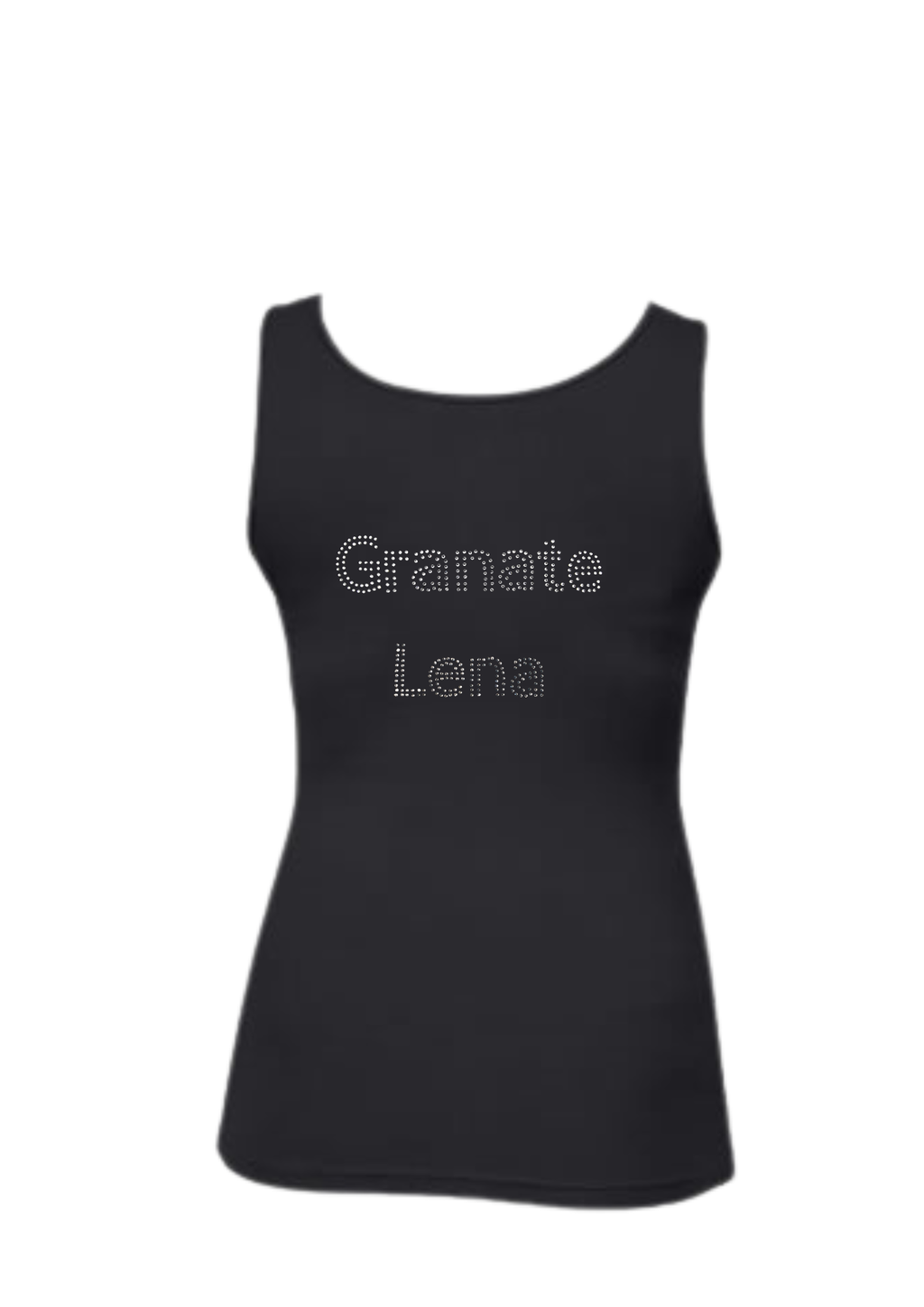 Damen Tank Top Strass "Granate"