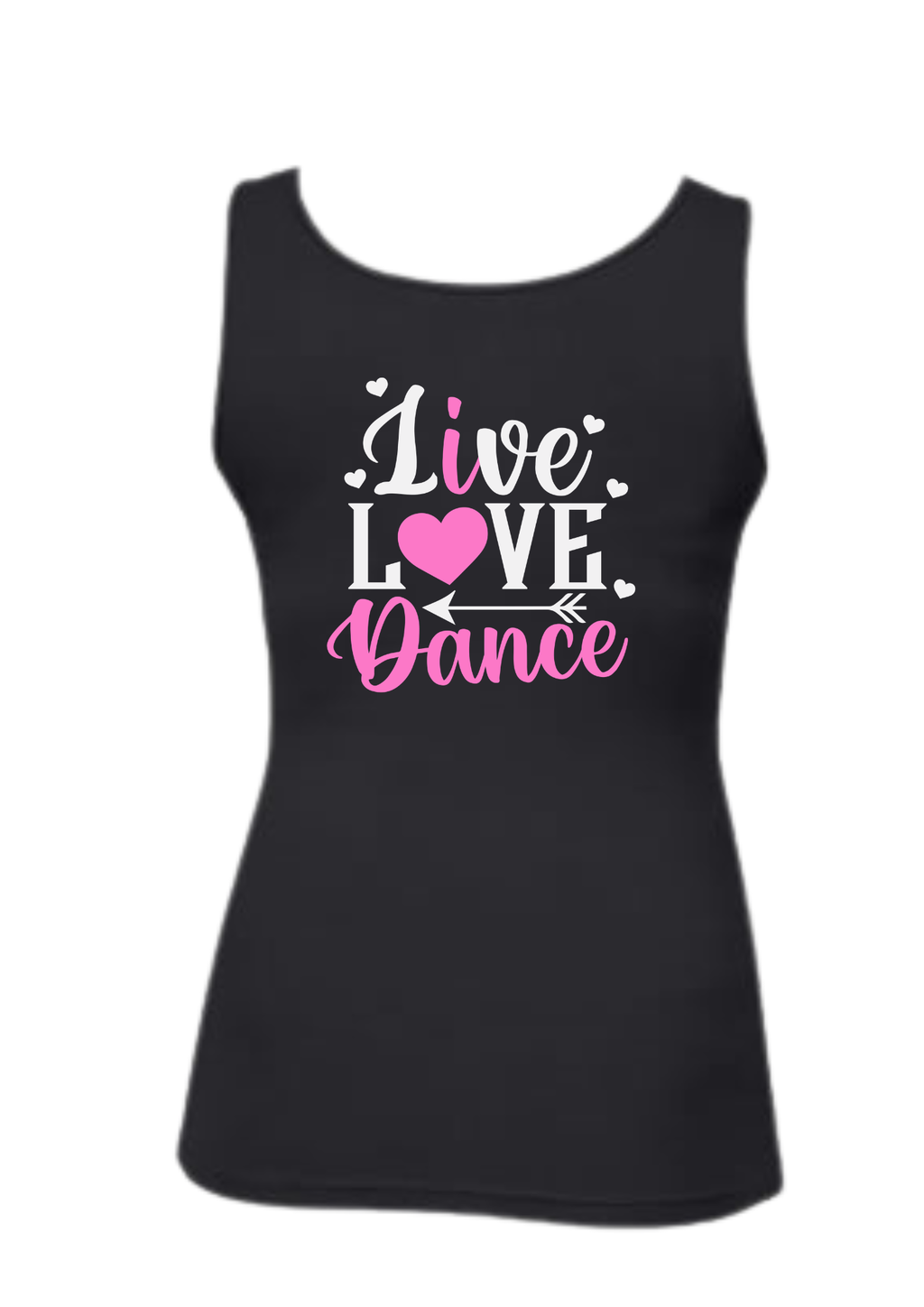 Damen T-Shirt / Funktionshirt  Druck "Live Love Dance (I Love Dance)"