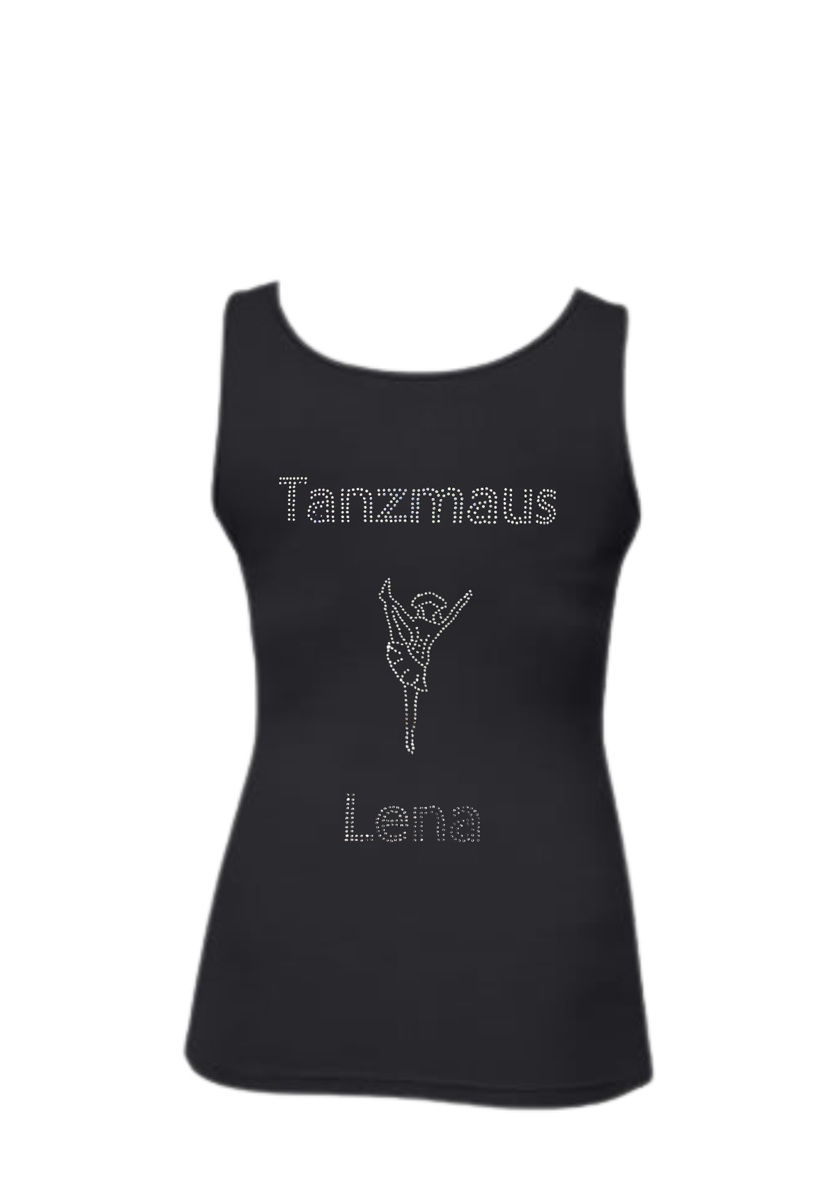Damen Tank Top Strass "Tanzmaus"
