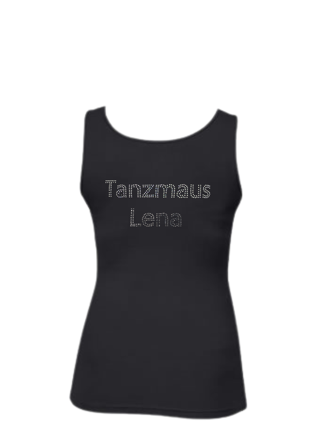Damen Tank Top Strass "Tanzmaus"
