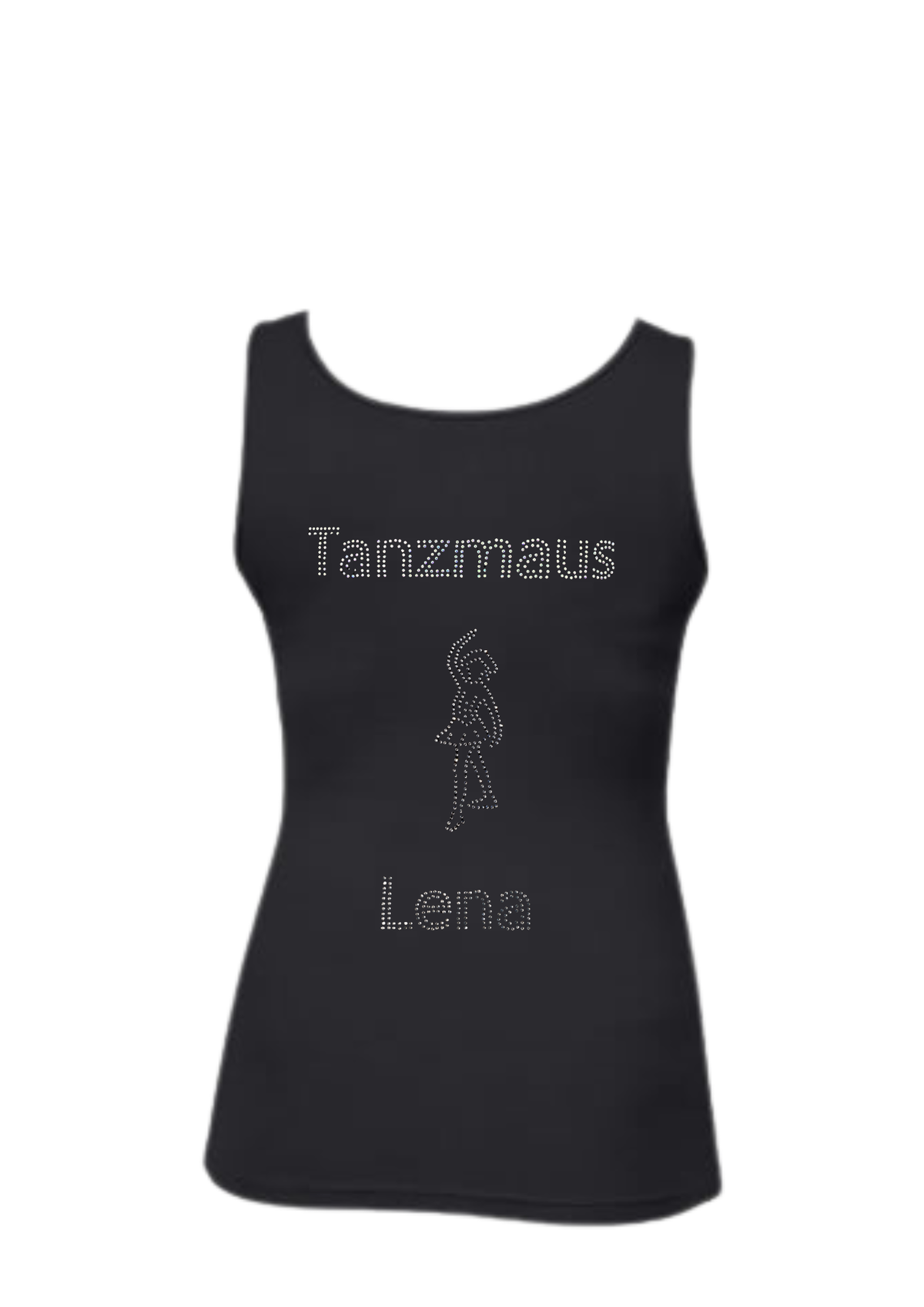 Damen Tank Top Strass "Tanzmaus"