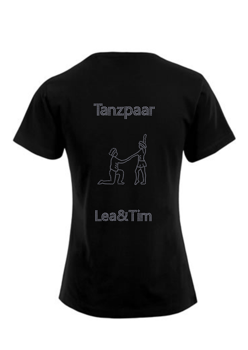 Damen Funktionsshirt Strass „Tanzpaar“