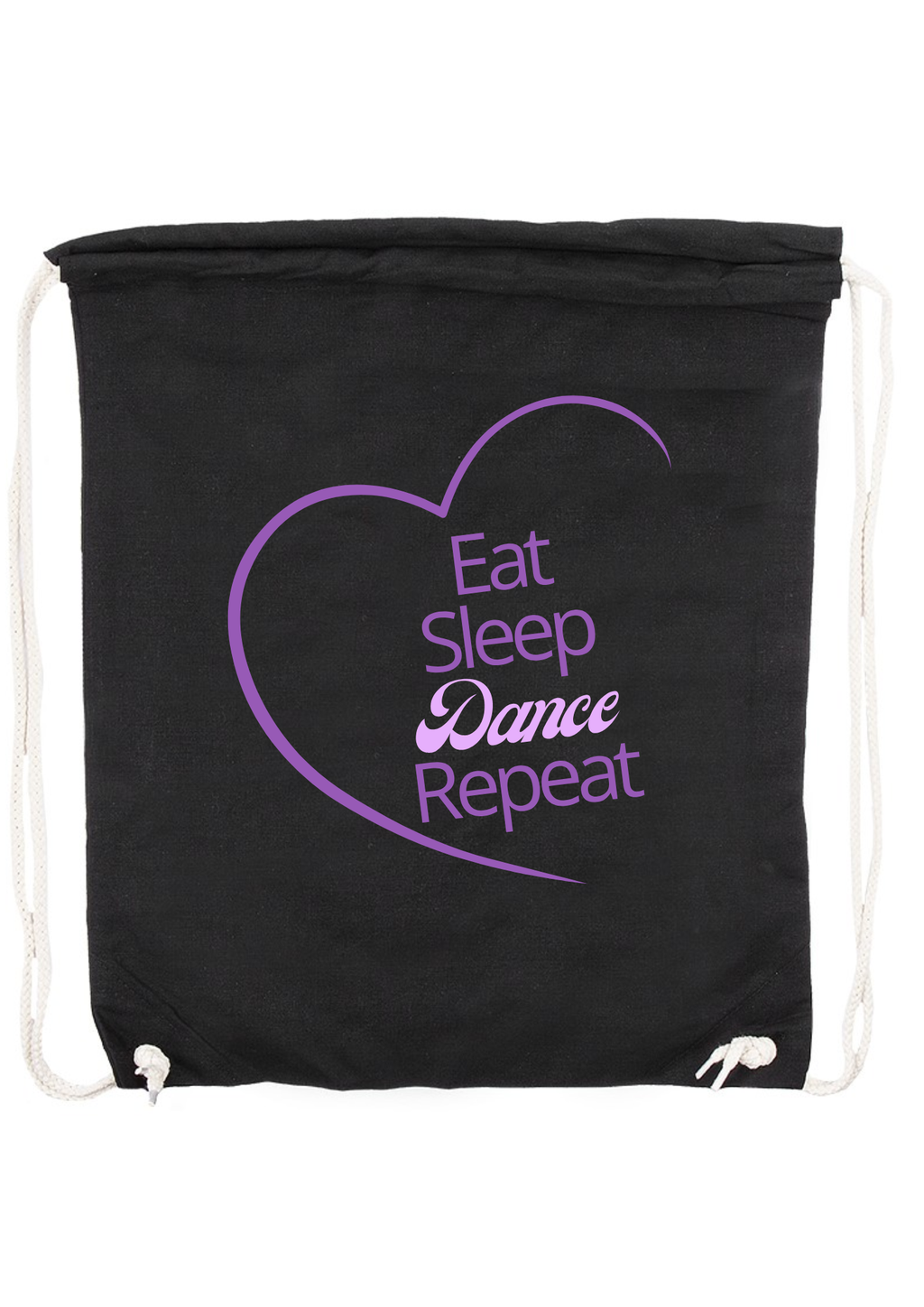 Turnbeutel Glitzer "Eat Sleep Dance Repeat"