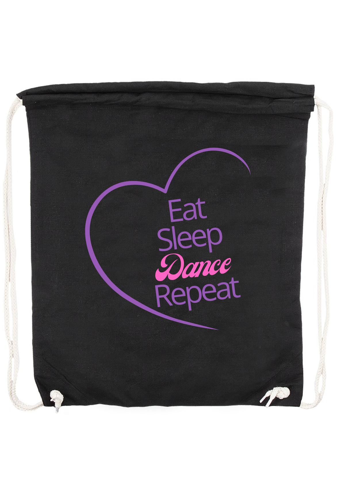 Turnbeutel Glitzer "Eat Sleep Dance Repeat"