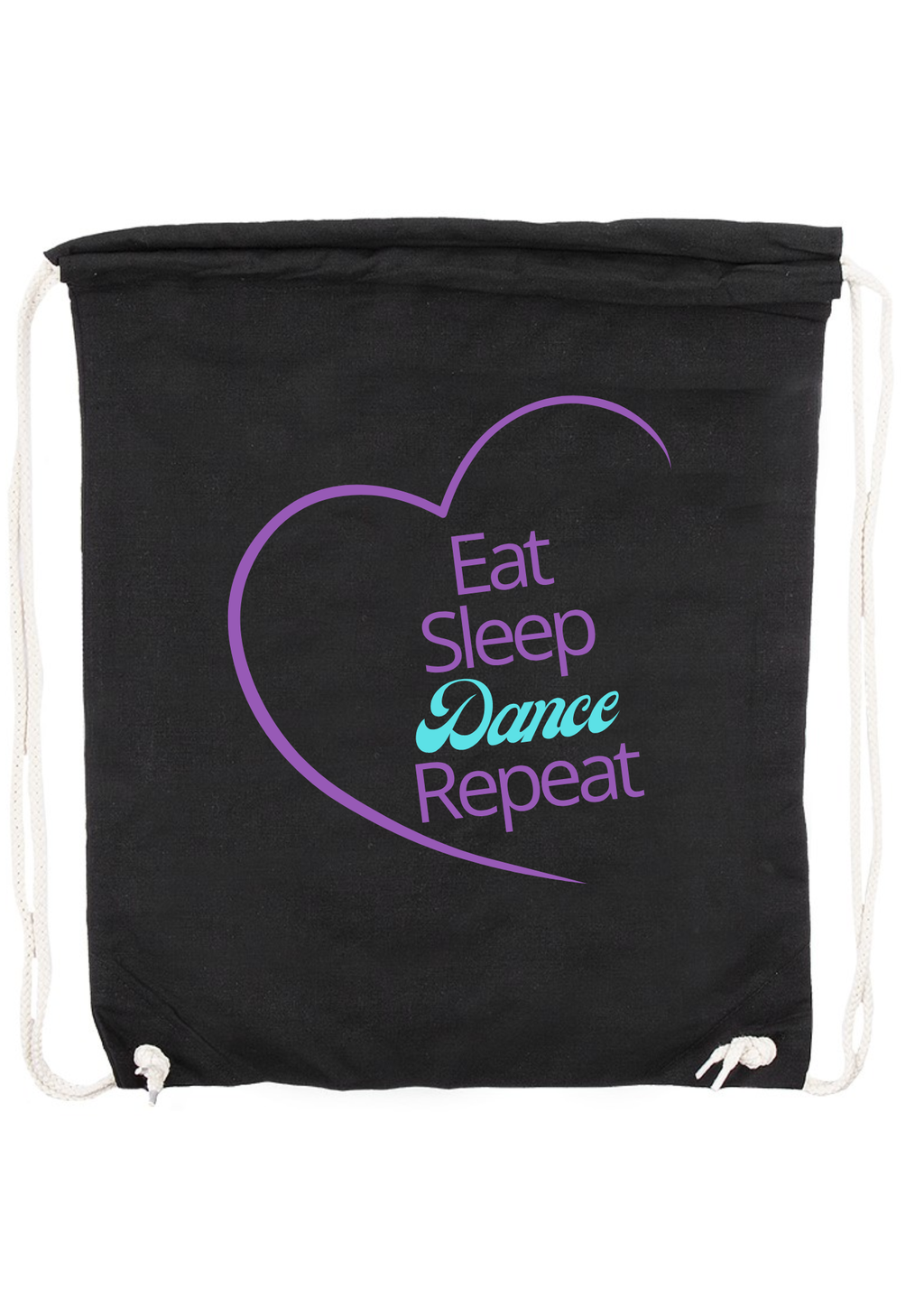 Turnbeutel Glitzer "Eat Sleep Dance Repeat"