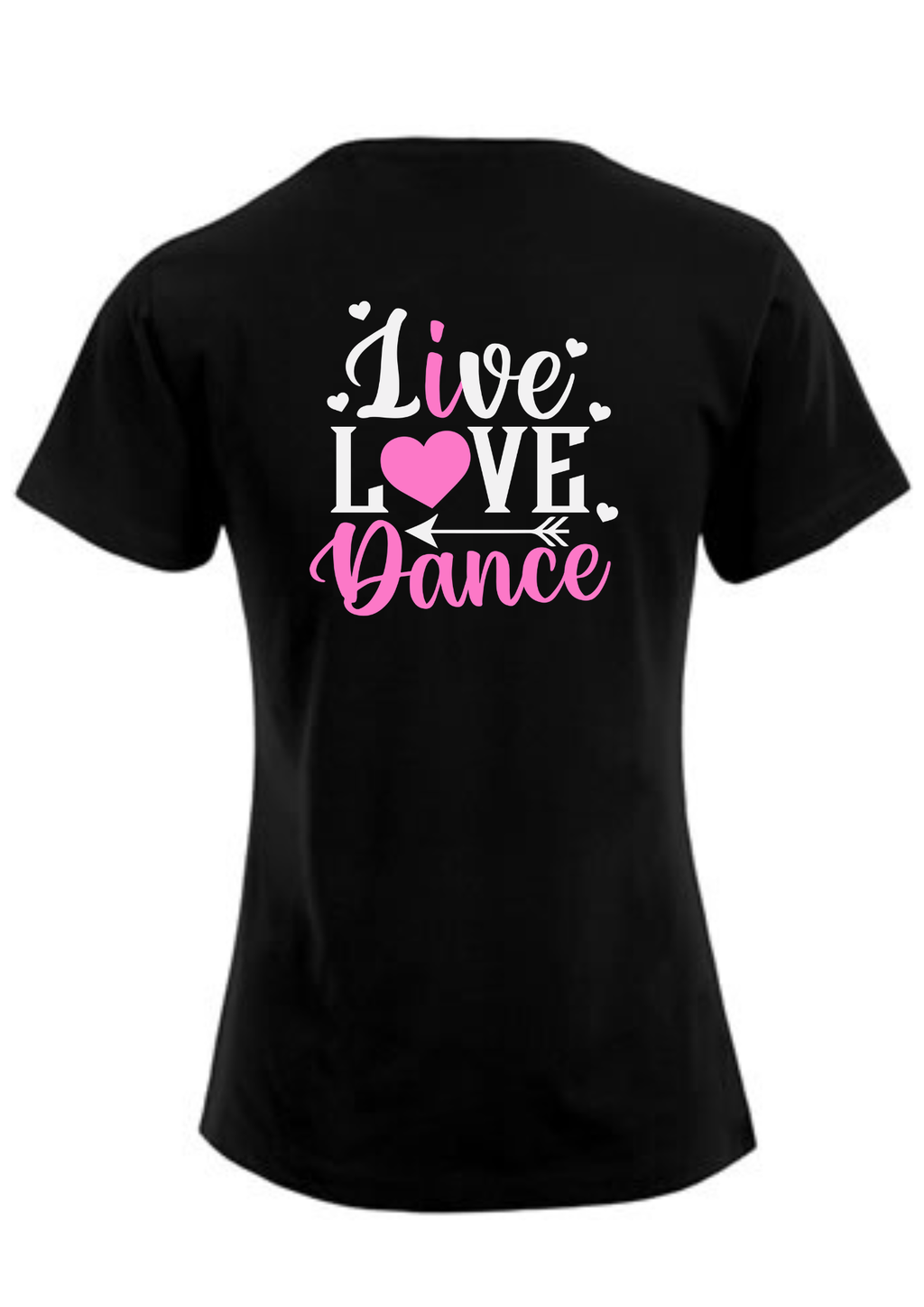 Damen T-Shirt / Funktionshirt  Druck "Live Love Dance (I Love Dance)"