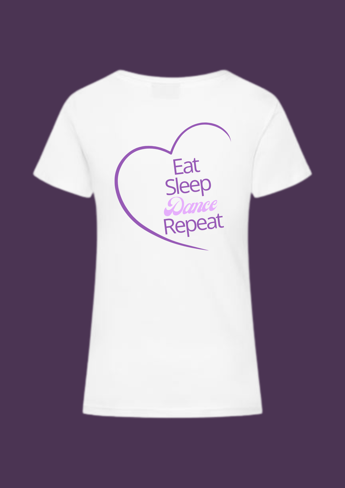 Damen T-Shirt / Funktionshirt / Top  Druck "Eat Sleep Dance Repeat"
