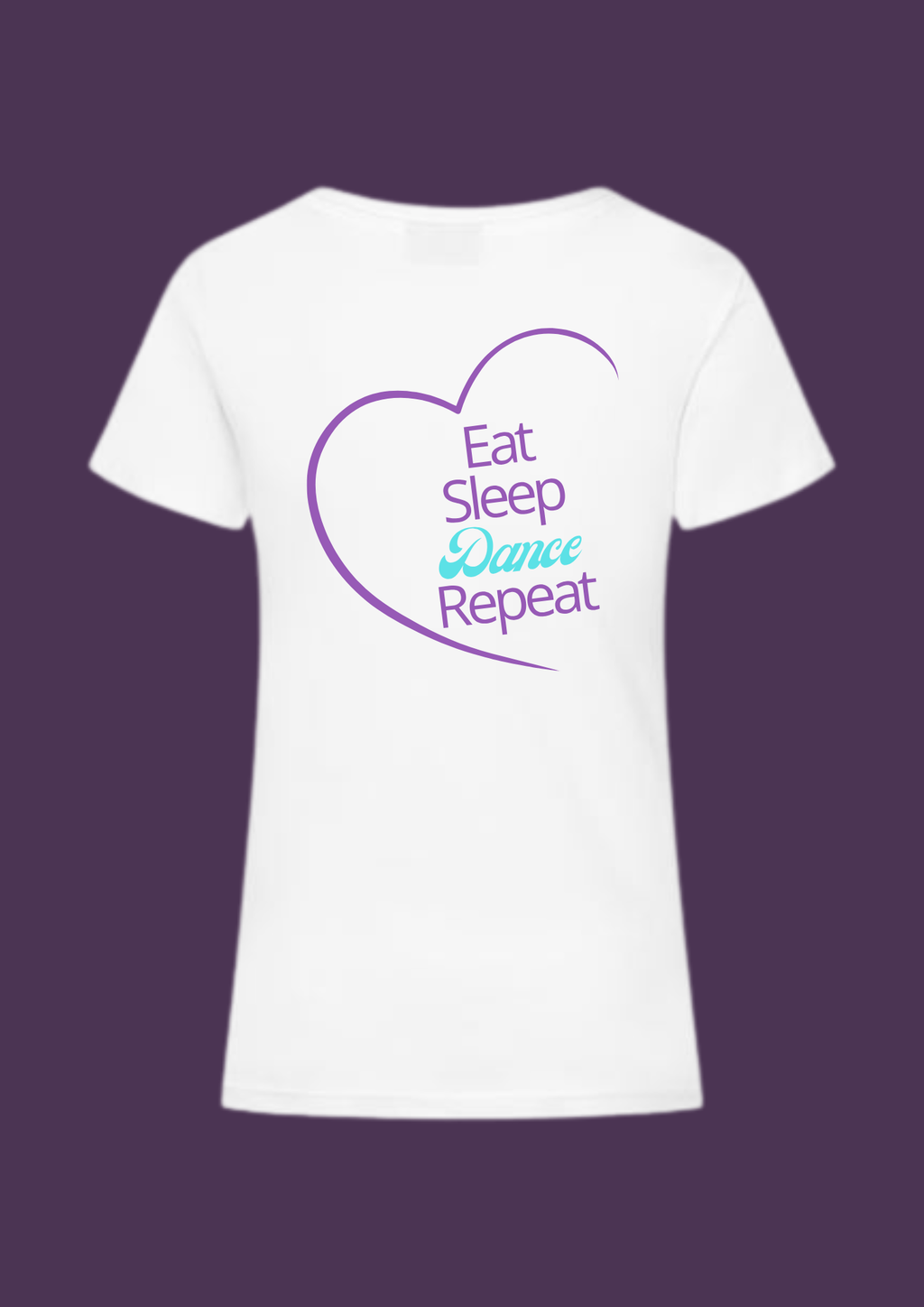 Damen T-Shirt / Funktionshirt / Top  Druck "Eat Sleep Dance Repeat"