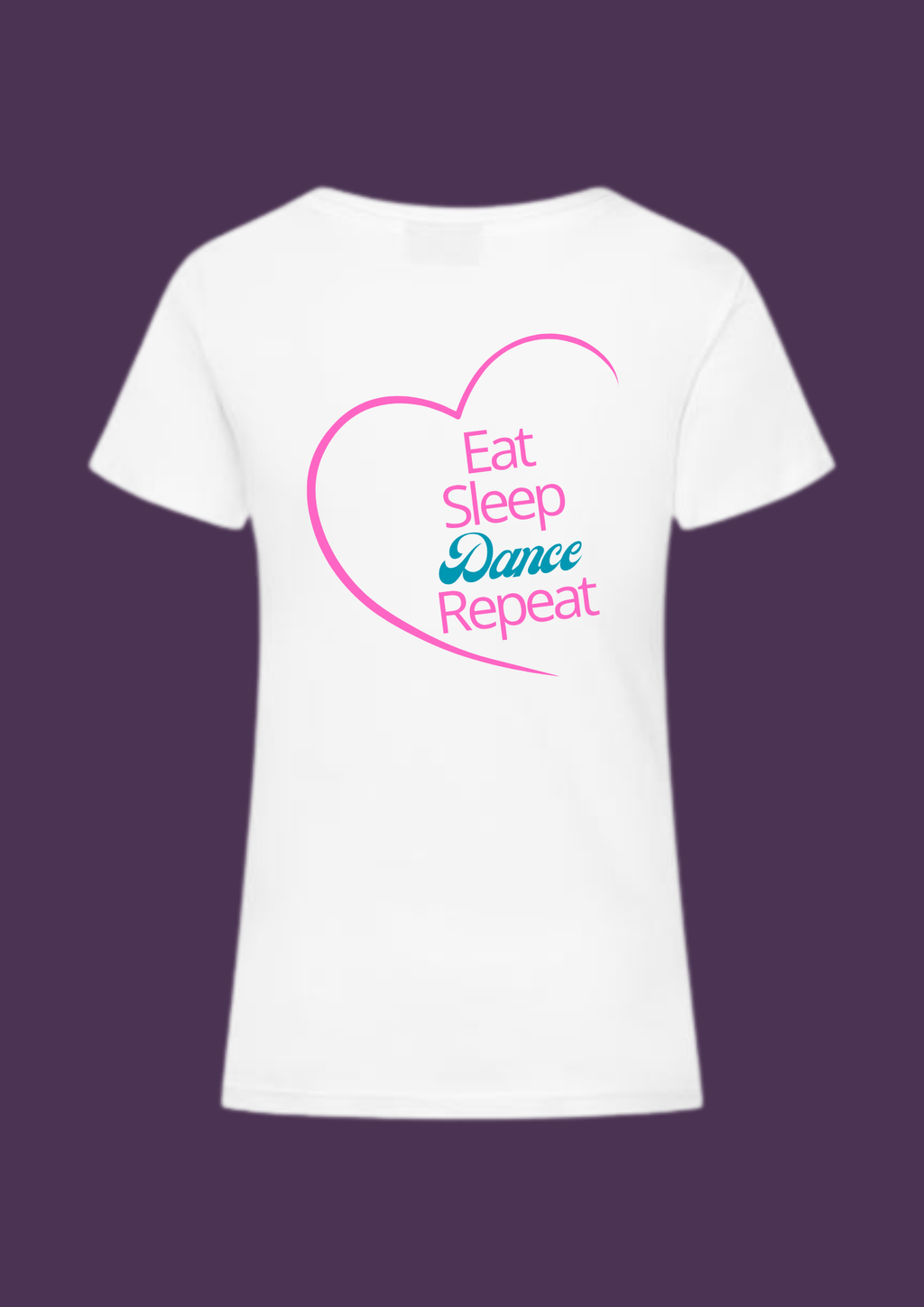 Damen T-Shirt / Funktionshirt / Top  Druck "Eat Sleep Dance Repeat"